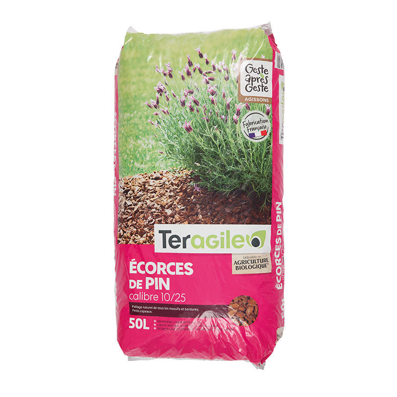 Ecorces de pin calibre 10-25mm 50L