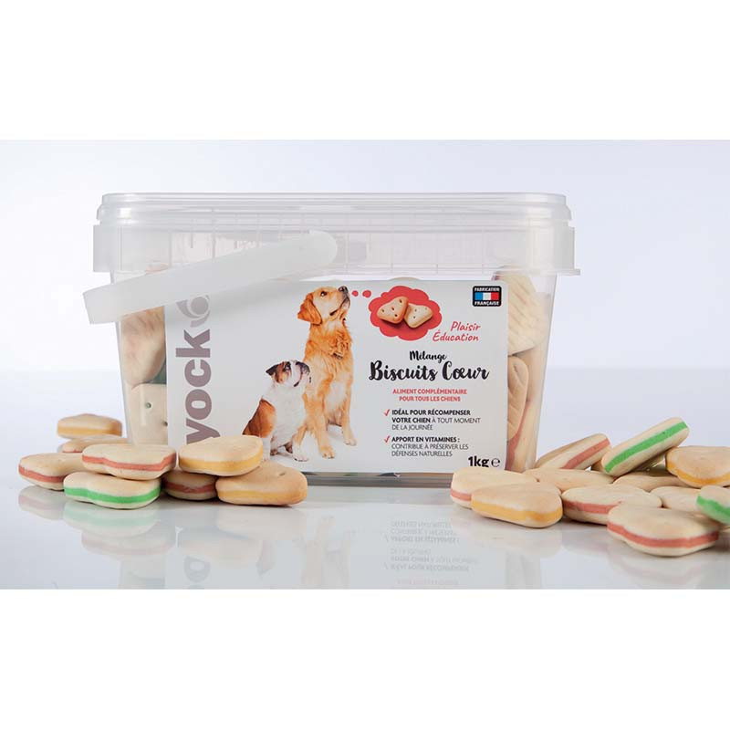 Friandises pour chien mix cœur 1Kg